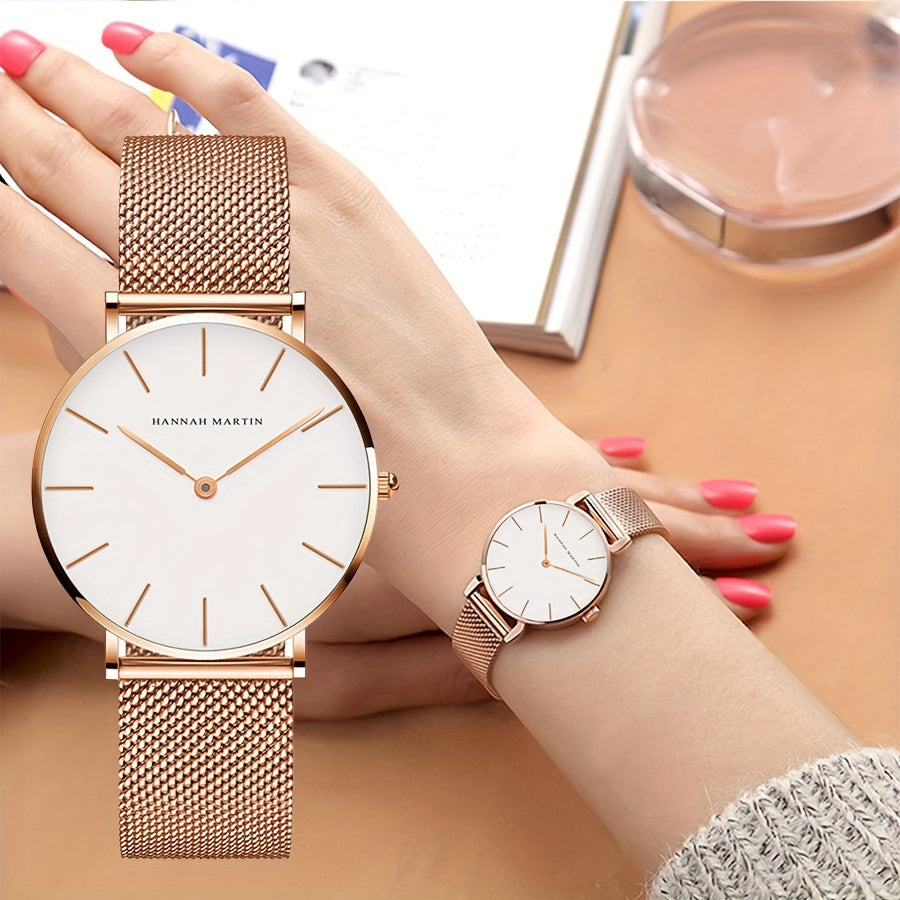 Montre à Quartz Élégante pour Femme HANNAH MARTIN